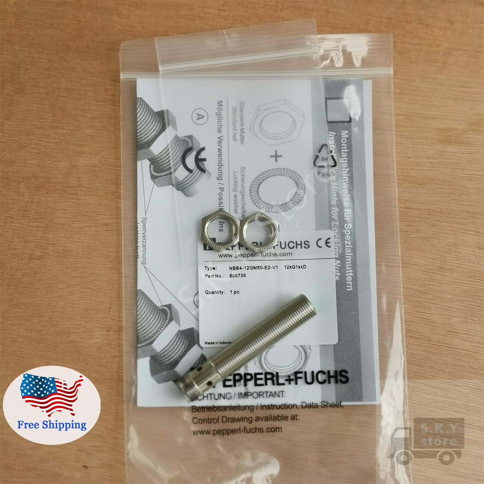 New In Bag For PEPPERL+FUCHS NBB4-12GM50-E2-V1 Photoelectric Sensor US Stock