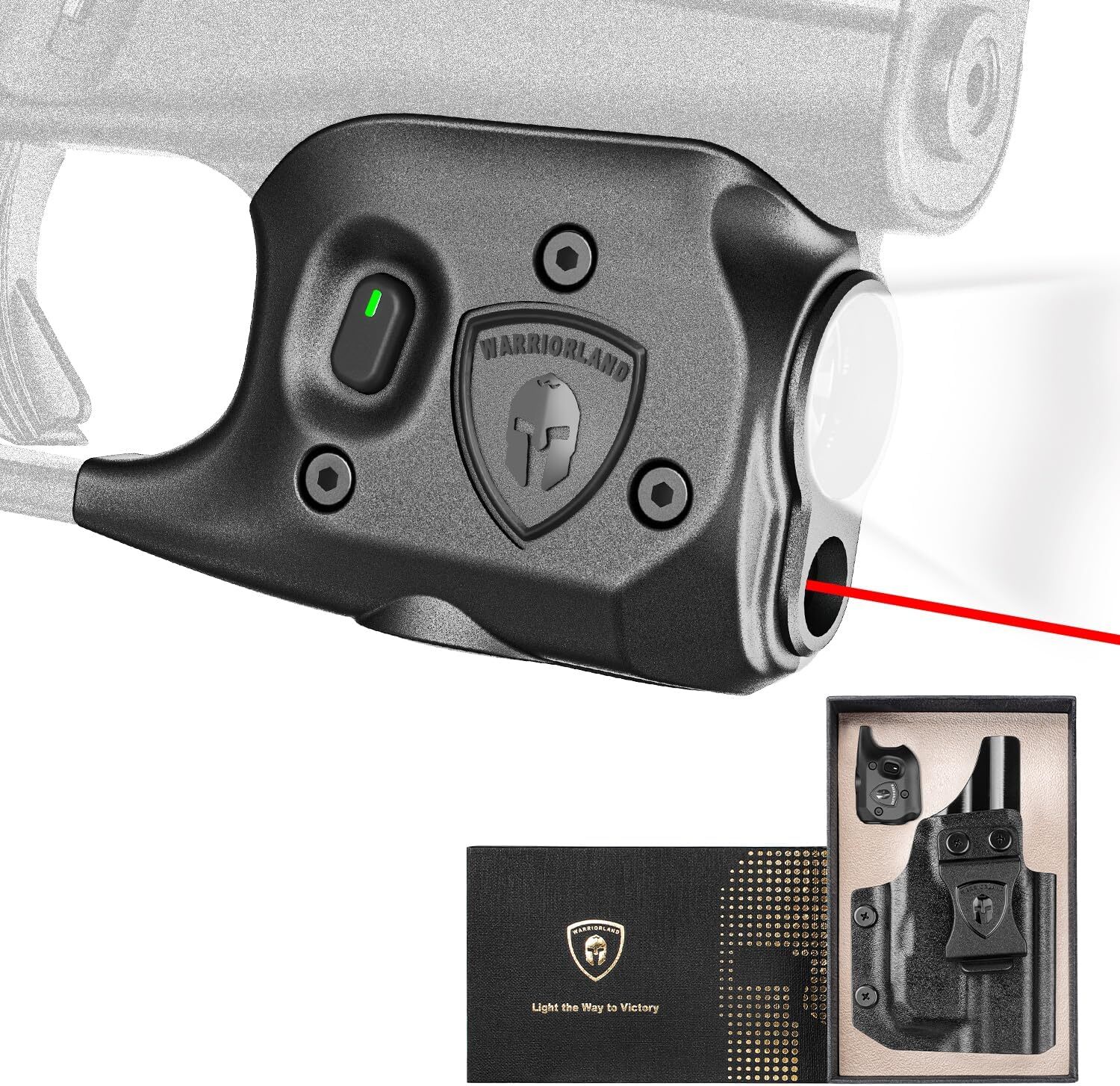 150-Lumen Pistol Light Red Laser &Holster Fit for Glock 43/G43X(No Rail Version)