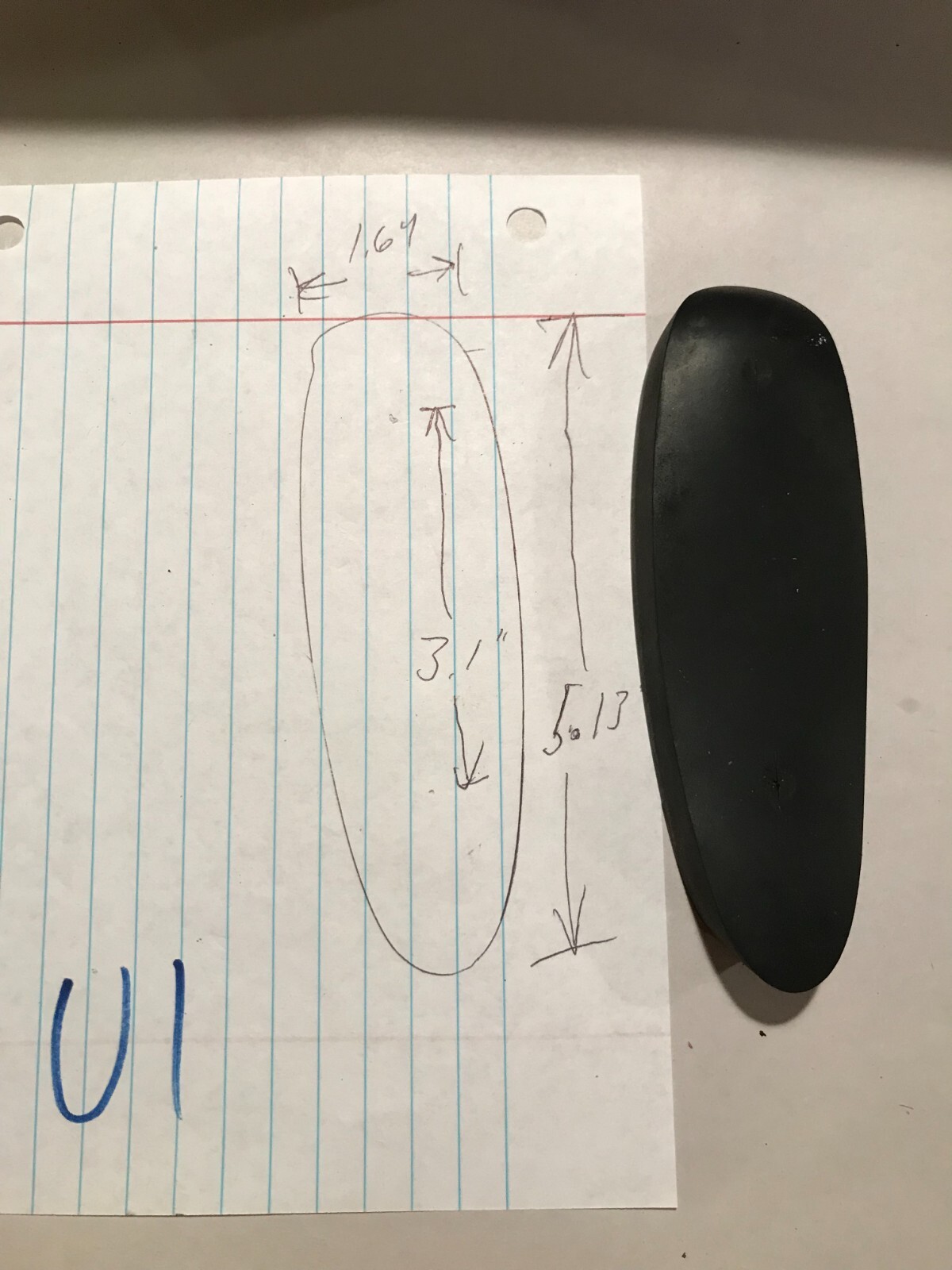 Hard Rubber Rifle Recoil Pad