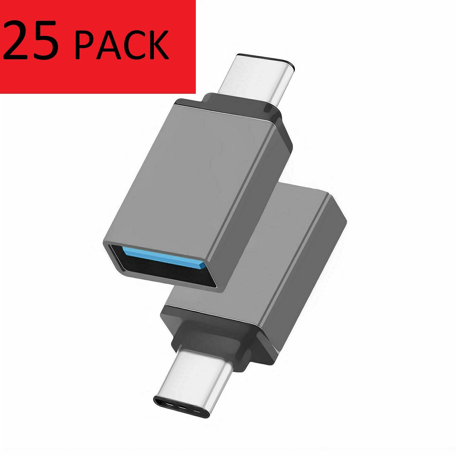 25X Lot USB C Male to USB A Female Adapter Sync Data Hub OTG Function Samsung LG