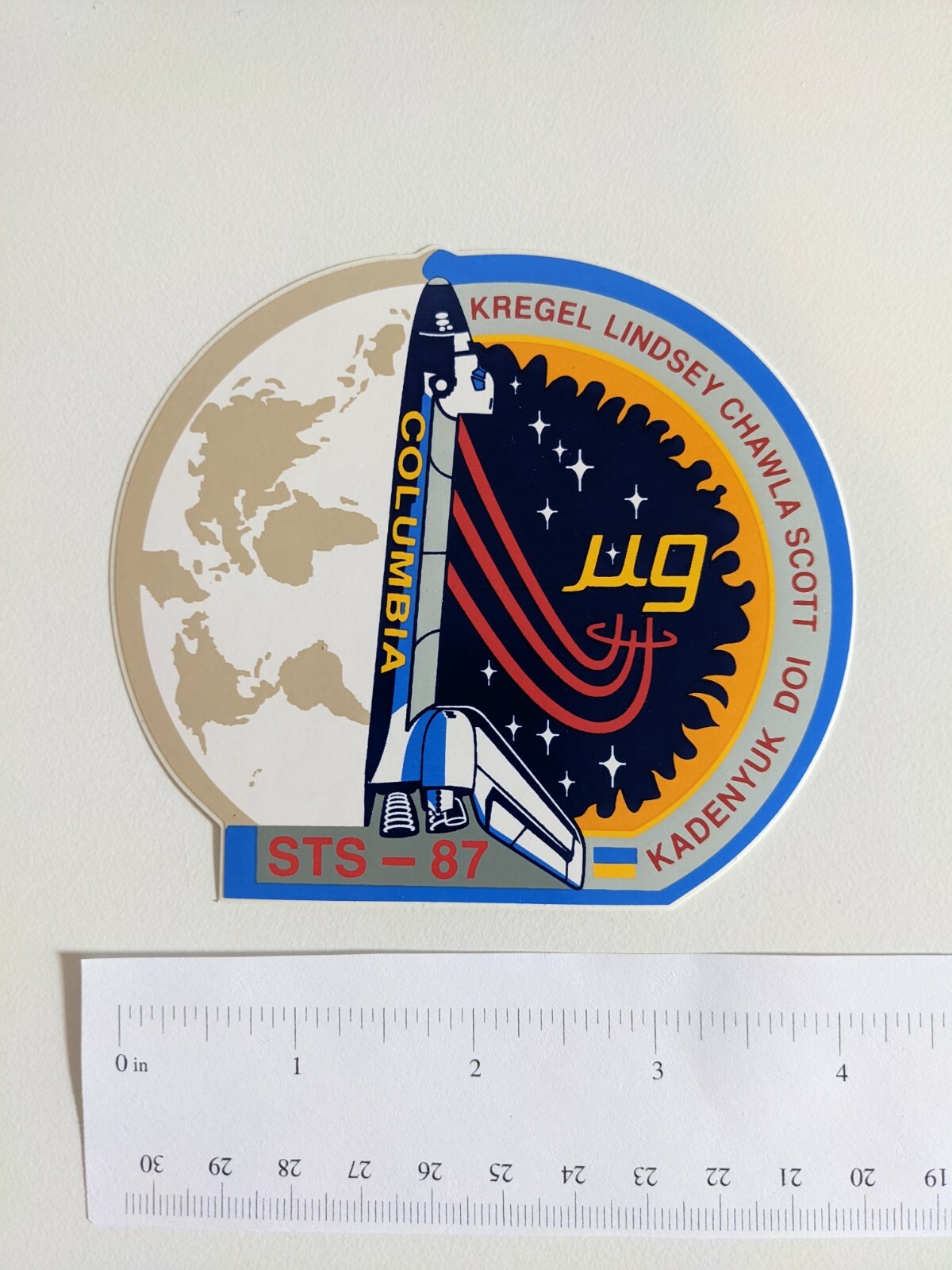 SPACE FLIGHT NASA STICKER DECAL STS-87 SPACE SHUTTLE COLUMBIA ISS