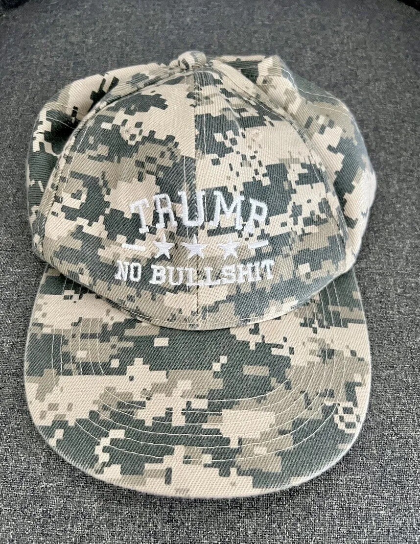 Trump No Bullshit Hat Donald Trump Camo Cap Military Digital Camouflage