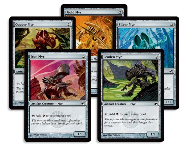 5 Myr Creature - Scars of Mirrodin - 1x of each - MP-NM - Sets - Magic MTG FTG