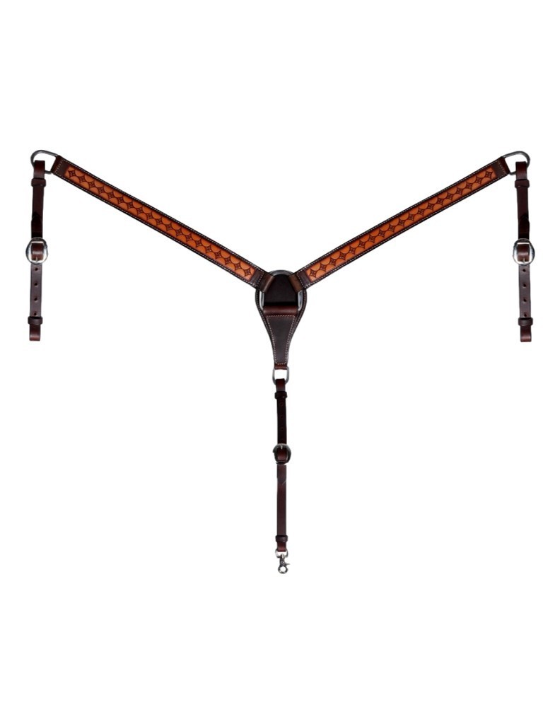 Professionals Choice Breast Collar Diamond Tooled Natural 3P6025