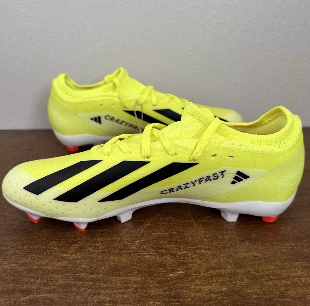 Adidas X Crazyfast League FG Soccer Cleats Black Yellow IG0605 Men’s Size 12