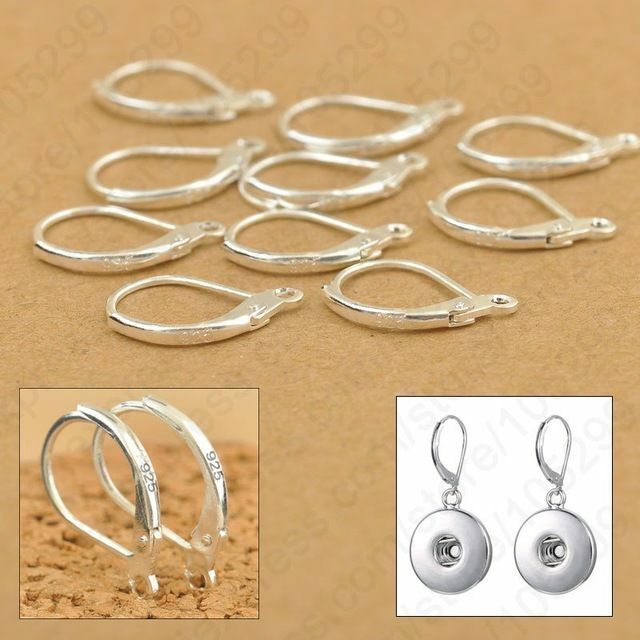 Earring Hooks 925 Sterling Silver Buckles DIY Jewelery Making Components 100pcs