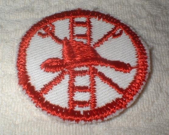 ORIGINAL VINTAGE FIREFIGHTING FIREFIGHTER FIREMAN EMBROIDERED EMBLEM PATCH ~ NOS