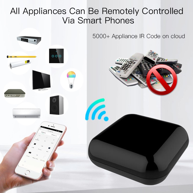 Smart Wireless WiFi-IR RF Remote Controller Tuya/Smart Life APP For TV Box DVDs