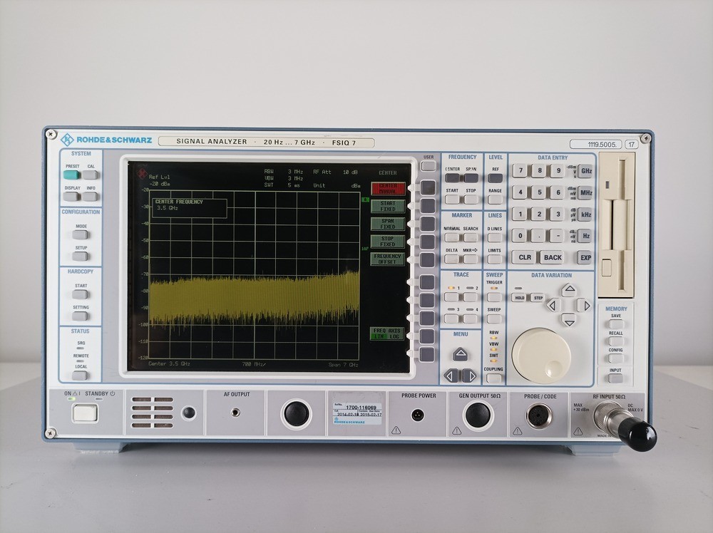 Rohde & Schwarz FSIQ7, Signal Analyzer, 20Hz-7GHz #