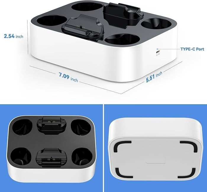 PS5 Controller Charger Station with LED Indicator,Self-Aligning Charging Dock