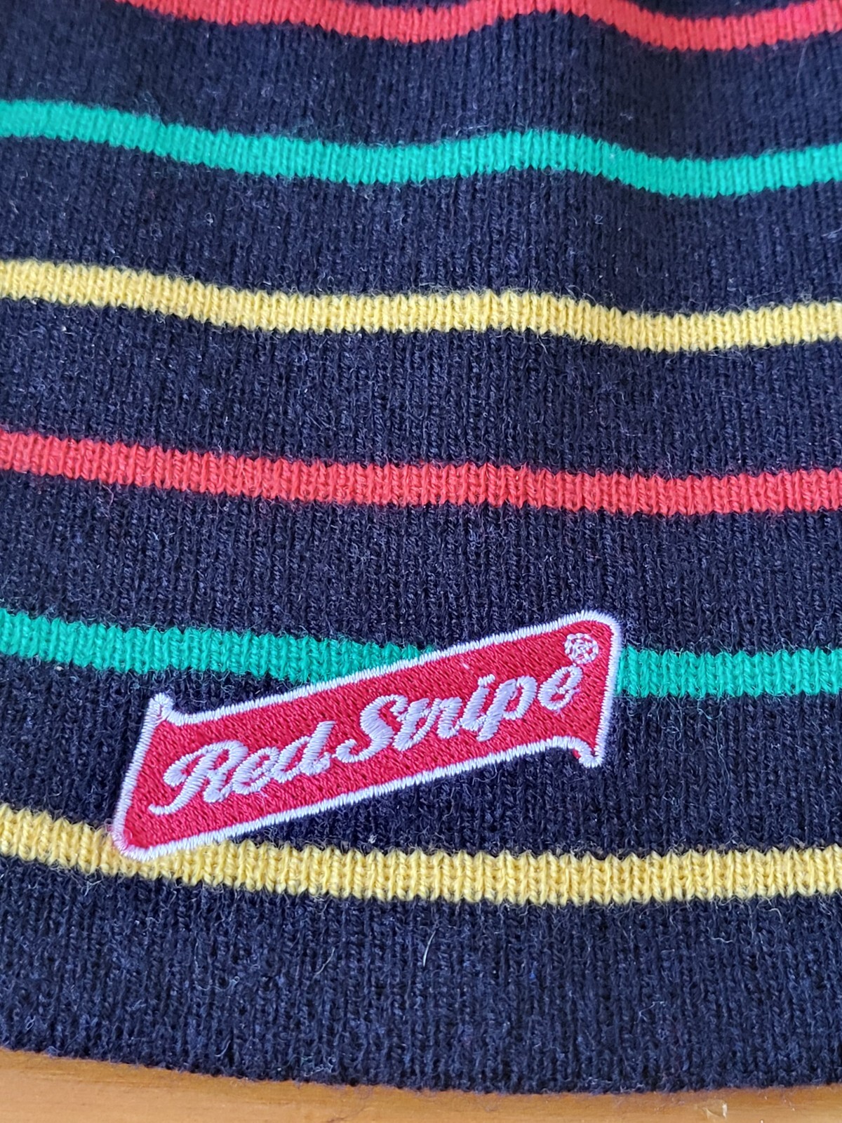 RED STRIPE Stuff Beanie Hat Cap BEER Rasta JAMAICAN Colors Style