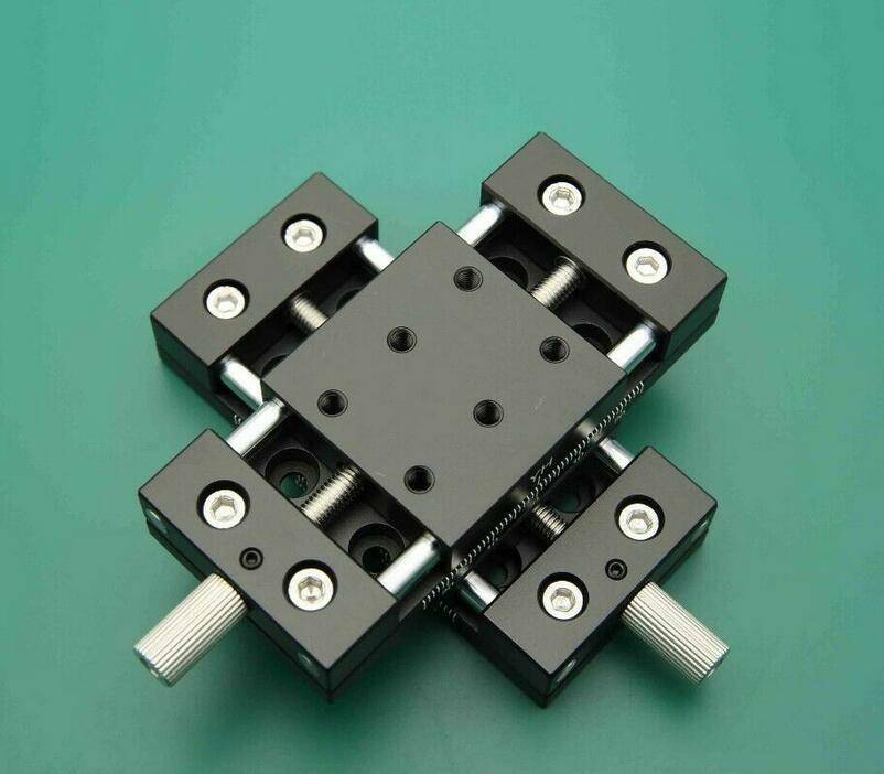XY Axis Manual Stage Sliding Table Adjust Platform 20-80mm with Floor Slide