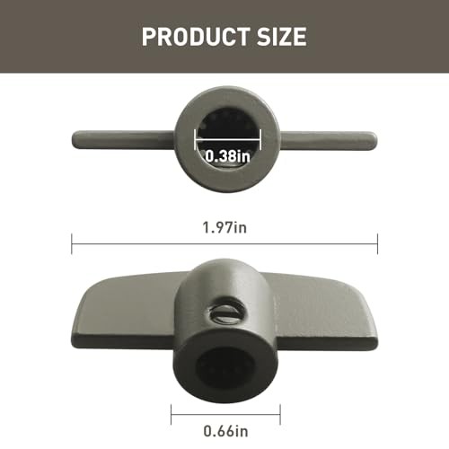 3/8" Window Crank Handle Replacement for Operator, Butterfly Wing Nut T