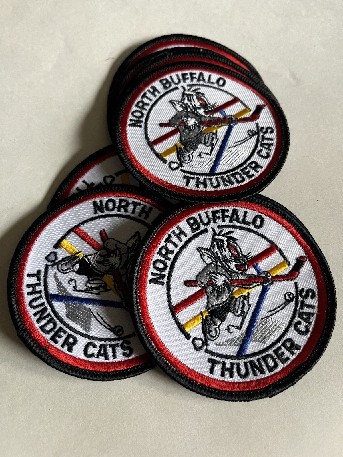 Lot Of 8 North Buffalo Thundercats Cats Hockey Embroidered Patches Never Used