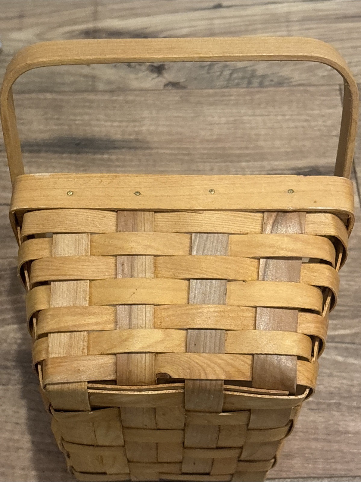 Rustic Home Decor Rectangular Handwoven 7" X 9” Medium Wood Basket
