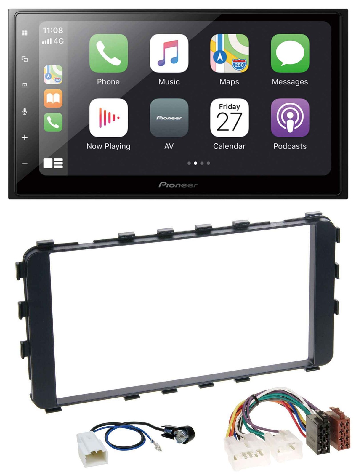 Pioneer MP3 Bluetooth DAB 2DIN USB Car Stereo for Toyota Yaris 2006-2011 OEM Sat Nav