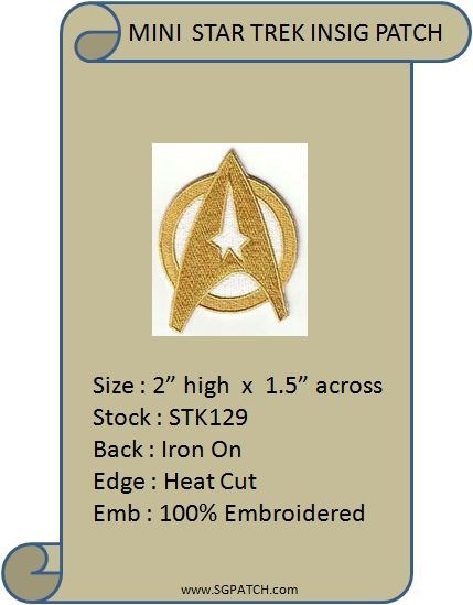 STAR TREK ENLISTED MINI ENSIGNIA PATCH - STK129