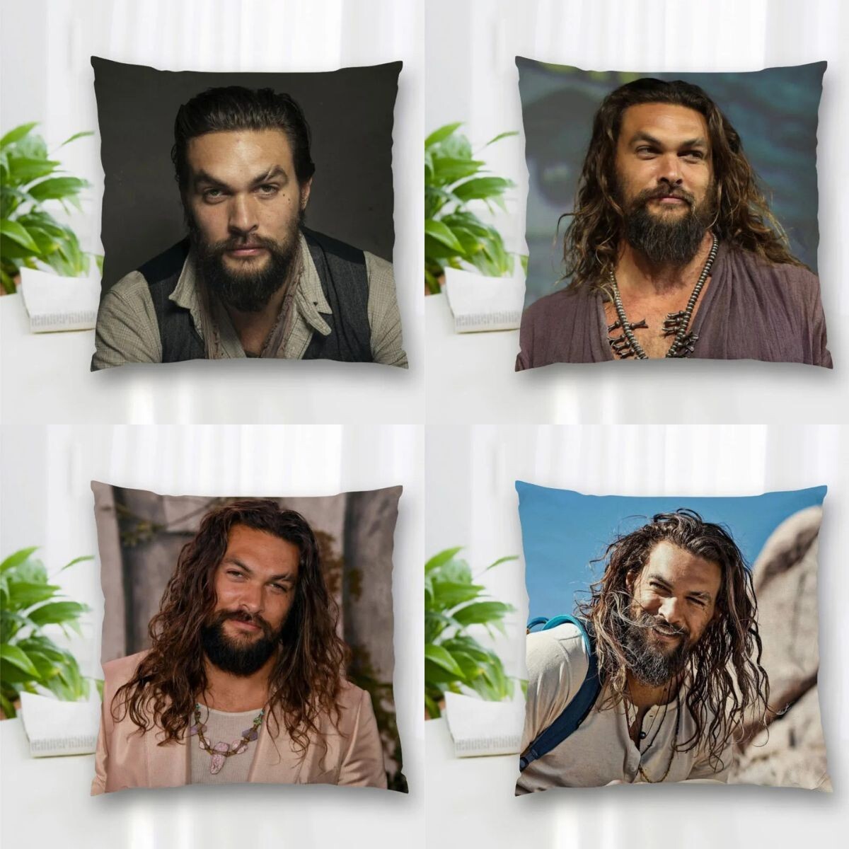 Jason Momoa Pillow DIY Personalized Hug Cushion Cover Christmas Gift Decorations