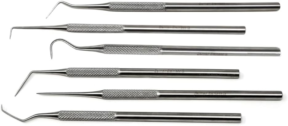 6-Pack Professional Dental Scraper Tool Oral Picks to Remove Calculus from Teeth