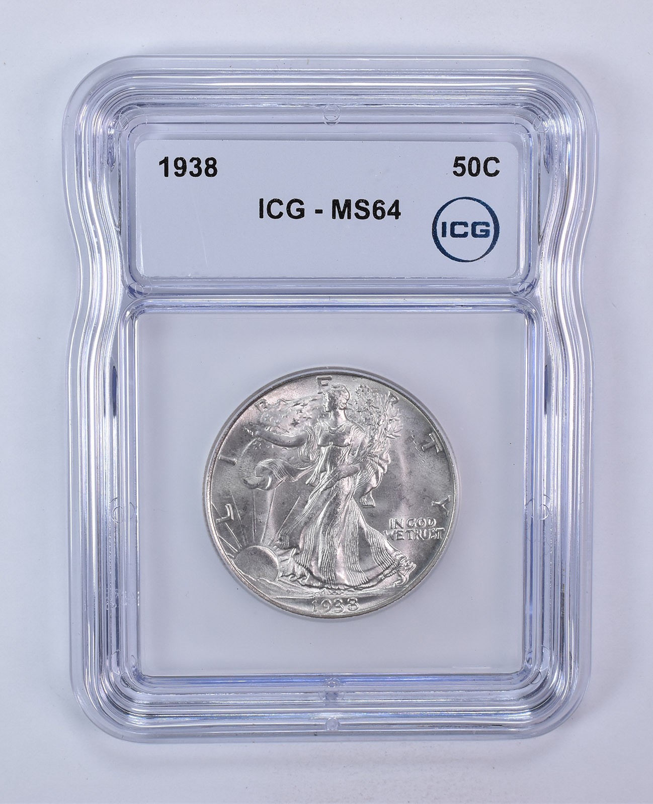 1938 Walking Liberty Half Dollar MS64 ICG