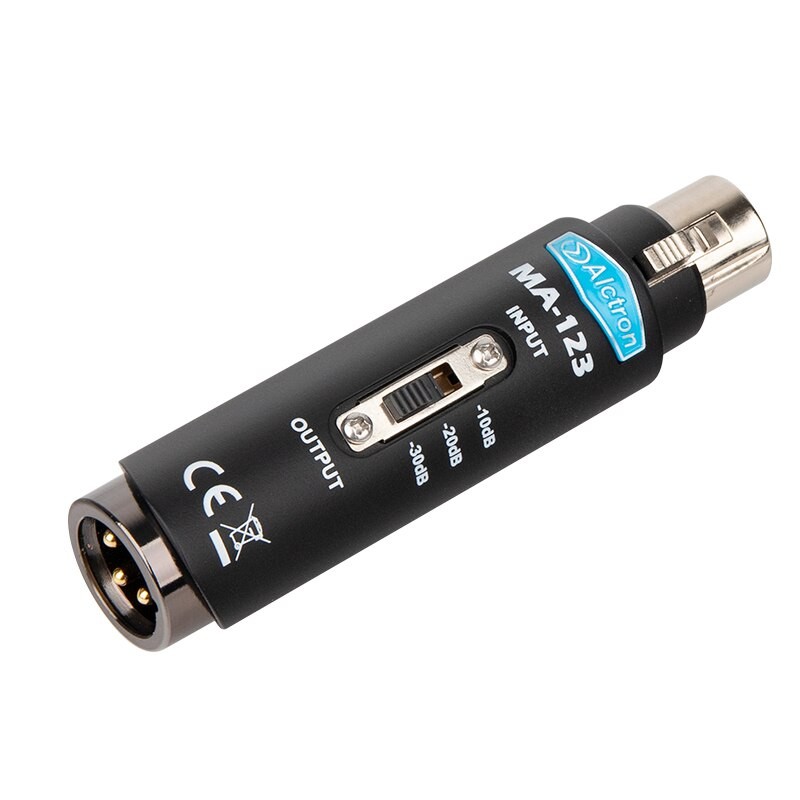 Alctron MA-123 Variable Attenuator In-Line Pad Switchable -10dB,-20dB and -30dB