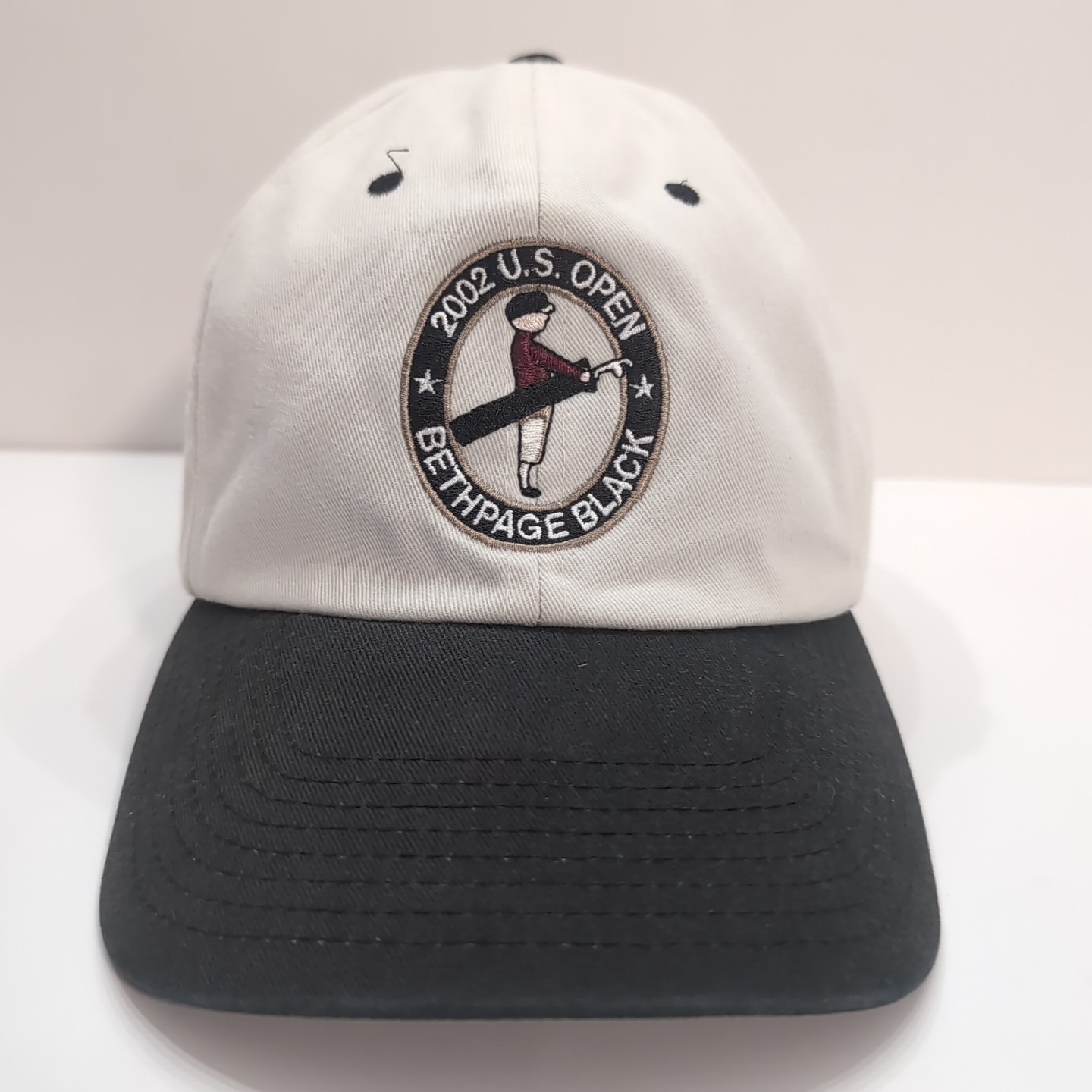 US Open Golf Hat Cap 2002 Bethpage Black Strap Back Khaki USGA Member Hat Ex Con