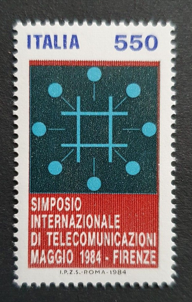 1984 ITALIA ITALY ITALIË INTERNATIONAL TELECOMMUNICATION SYMPOSIUM VF MNH