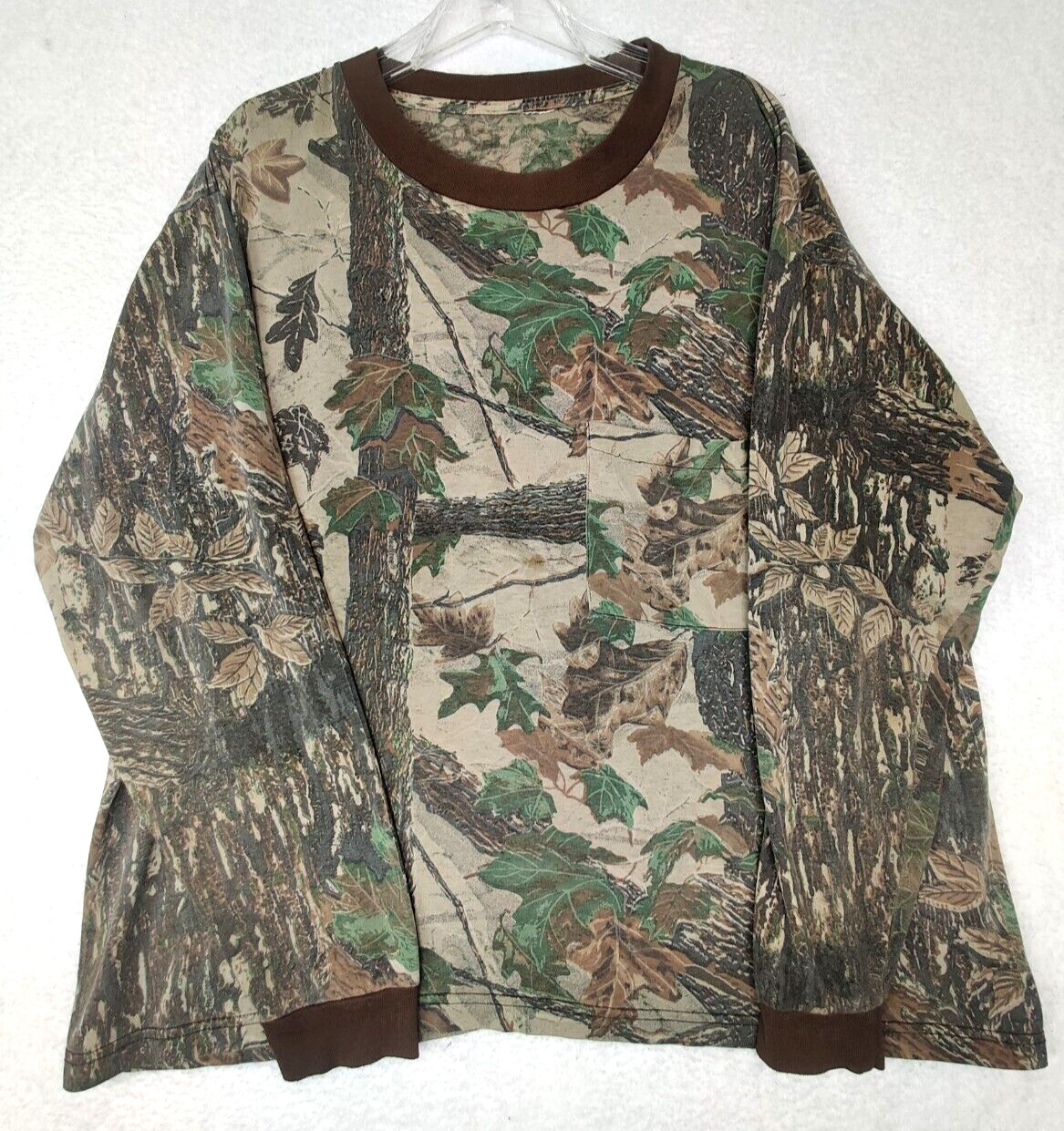 Vintage Realtree Camo Men's XL Long Sleeve Pocket T-shirt 5447