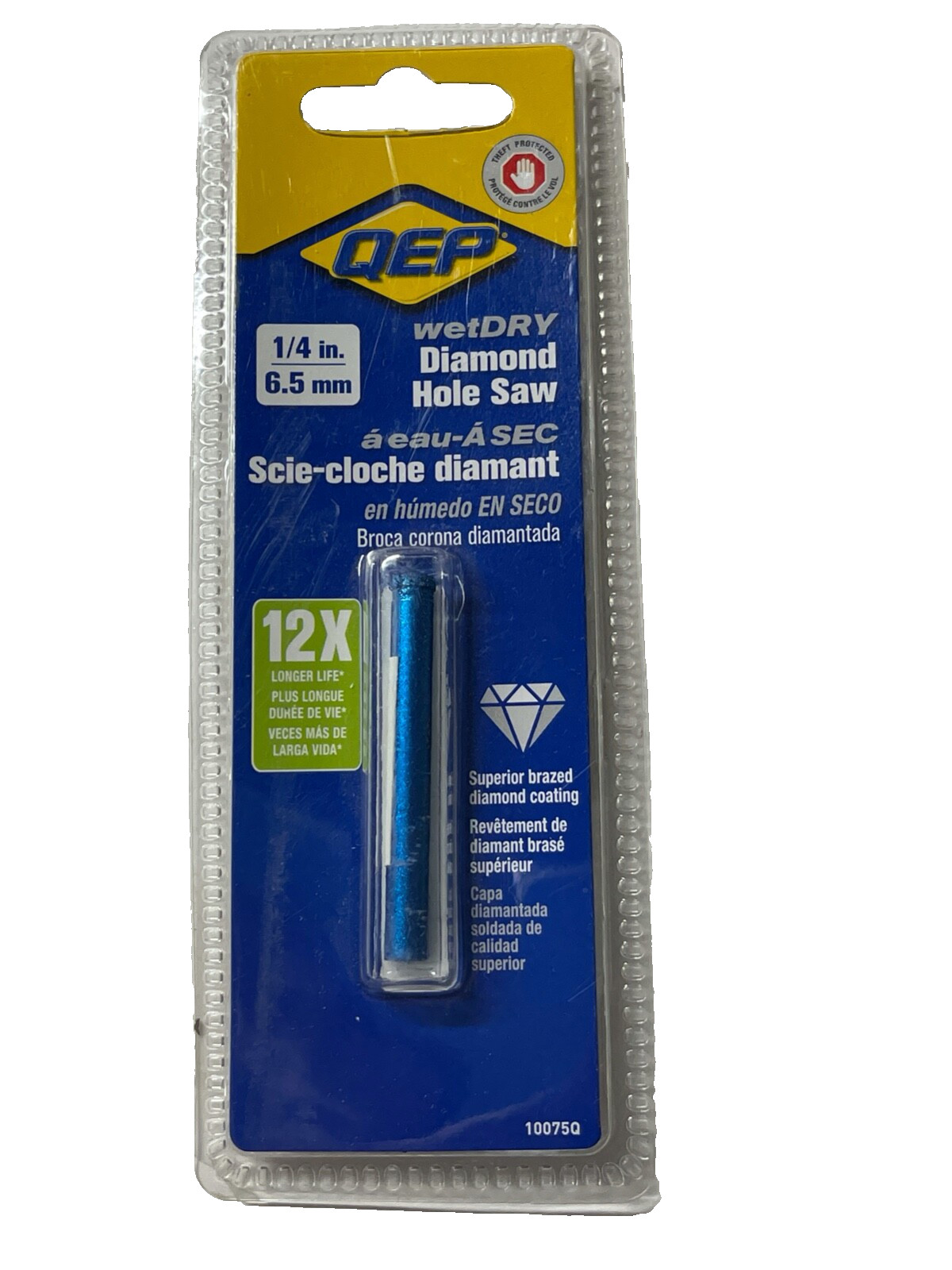 QEP 1/4 in. / 6.5 mm Extreme Pro Wet/Dry Diamond Hole Saw 12x Longer Life 10075