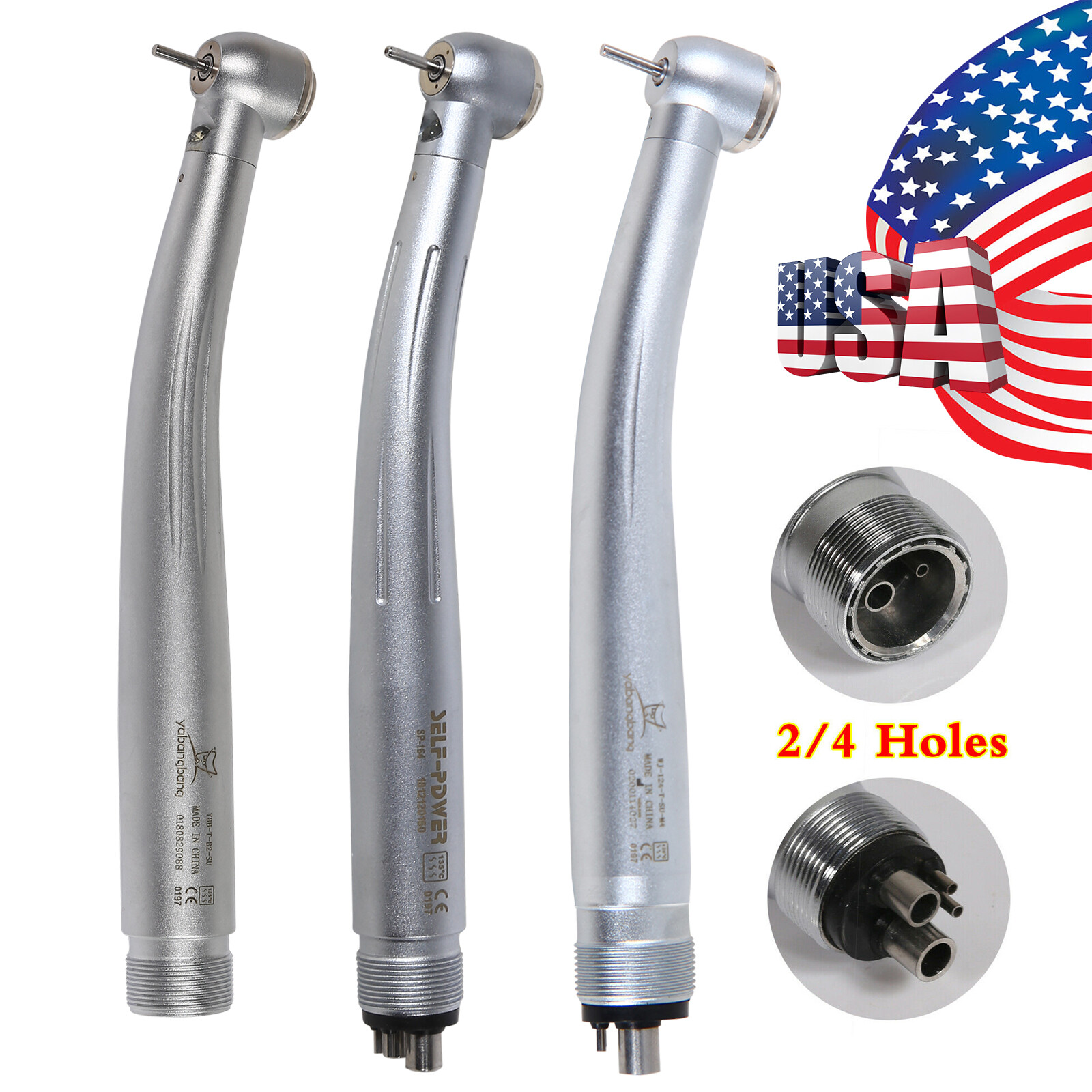LED/NO-LED dental high speed handpiece fiber optic LED E-generator 3 Spray 2/4-H