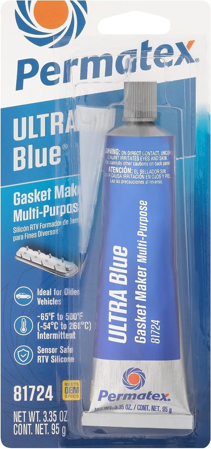 Permatex 80022 3 Oz Sensor-Safe Blue RTV Silicone Gasket Maker (pack of 2)