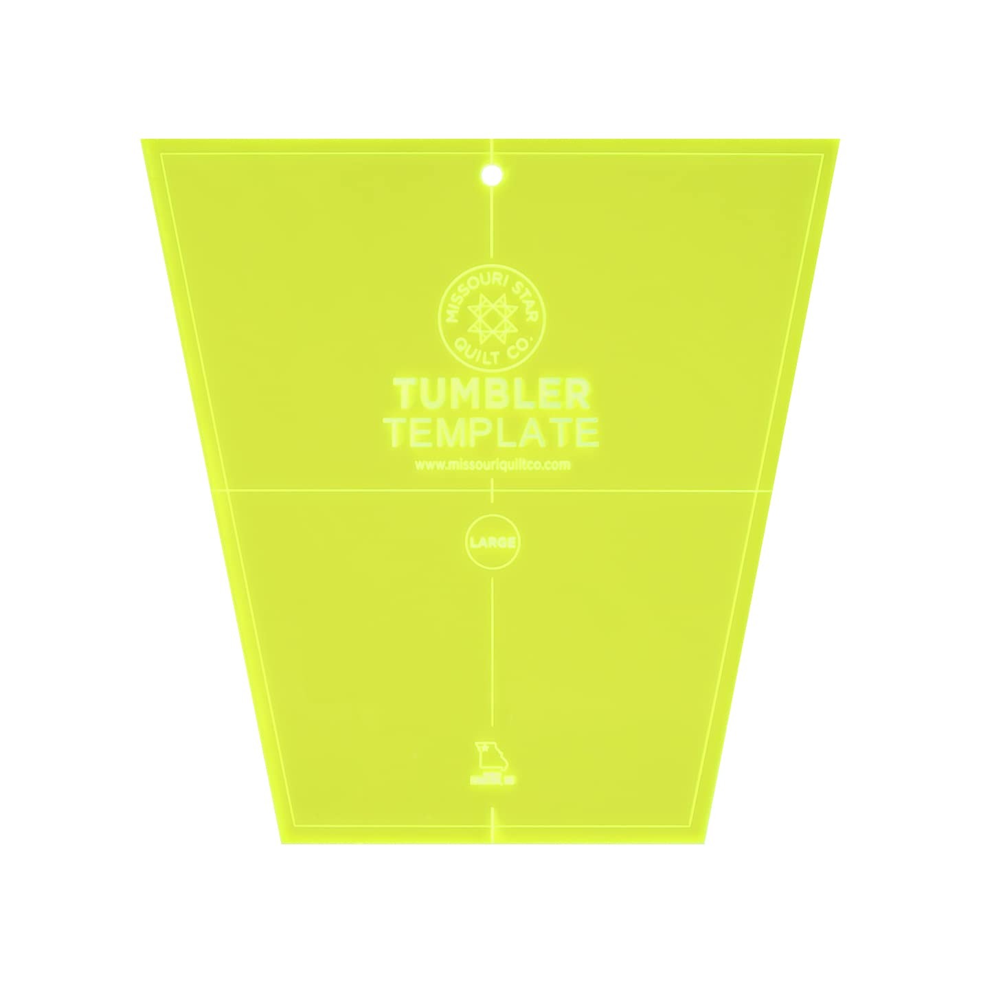 Acrylic Quilting Template, Tumbler - Designed for 10” Precut Fabric 10 inches