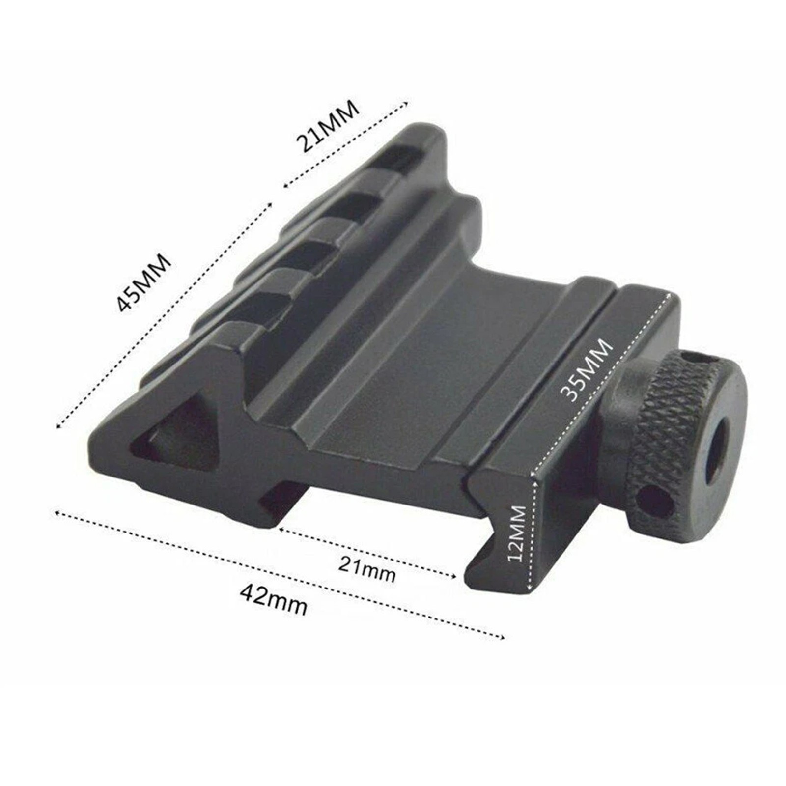 Tactical 45 Degree Angle Offset Rail Adapter Picatinny Rails Mount Base Hunting