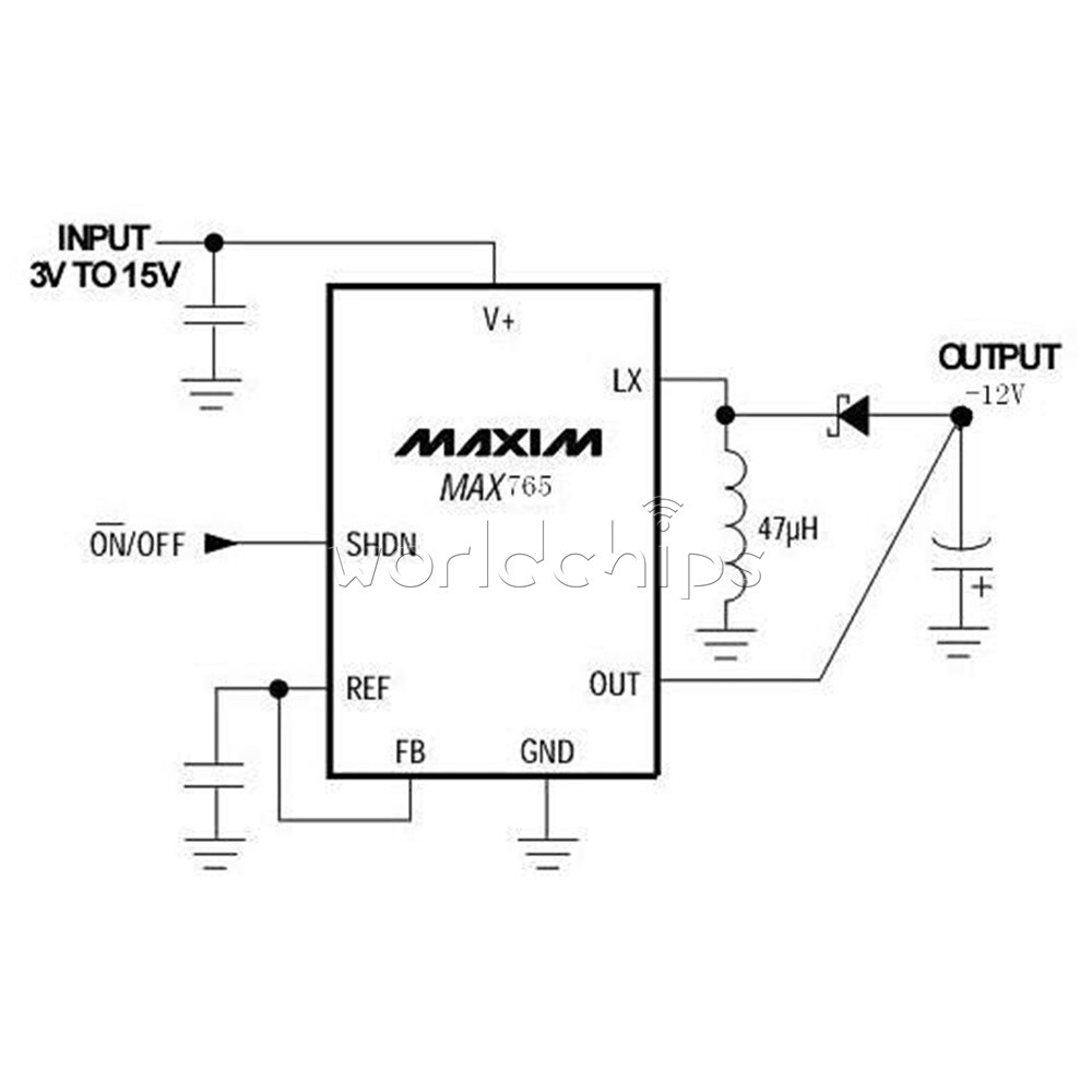 DC-DC Negative Voltage Conversion Module 3~15V to 1.25~15V Adjustable 300mA