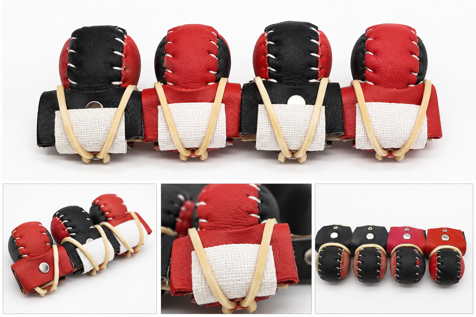 Poultry Leg Covers Protective Chicken Leg Guards Handmade Set of 4