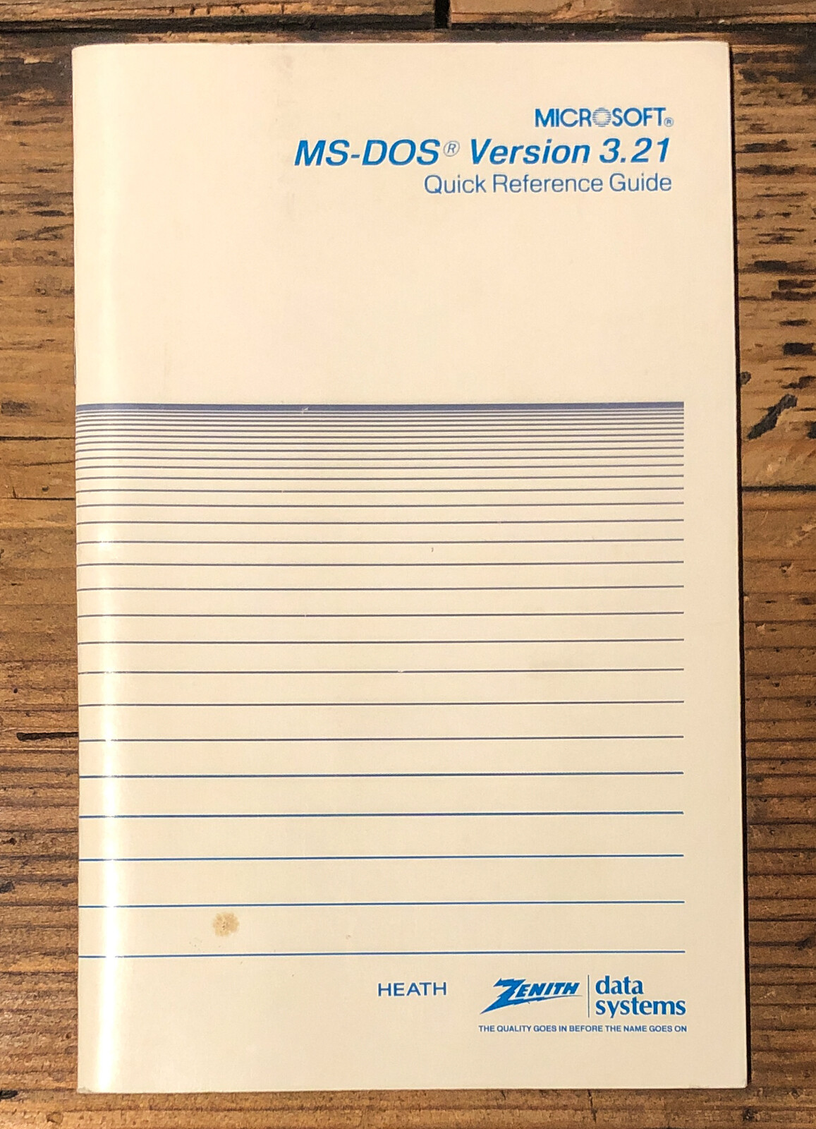 Zenith / Microsoft MS-DOS 3.21  Quick Reference Guide  *Original*