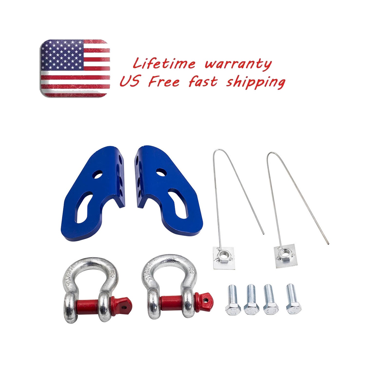 Recovery Tow Points Setw/shackles For Nissan Patrol Gu Series 3, 4, 5 10mm Steel