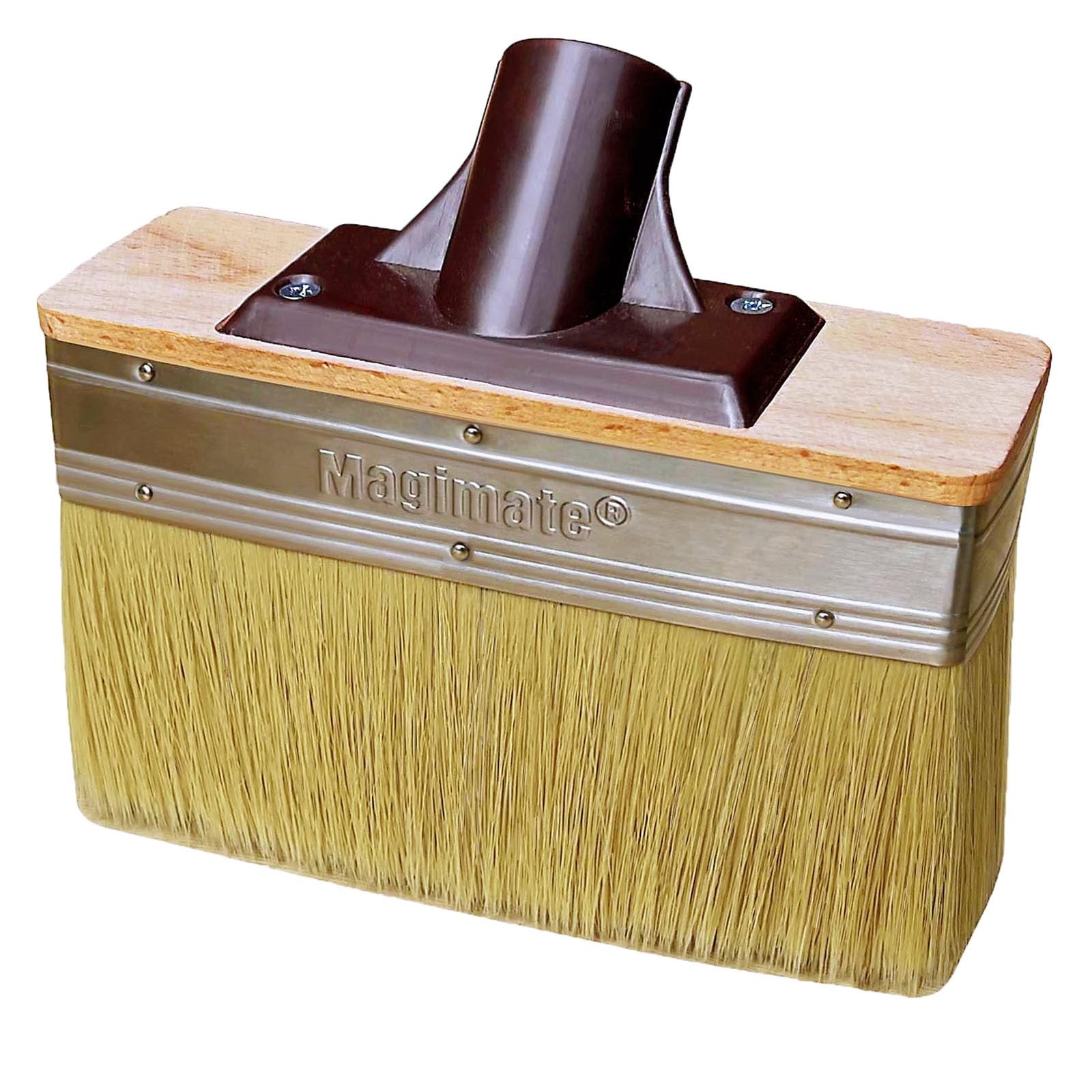Deck Brush Stain Applicator by Magimate - Thick Soft Large Paint Brush Head w...