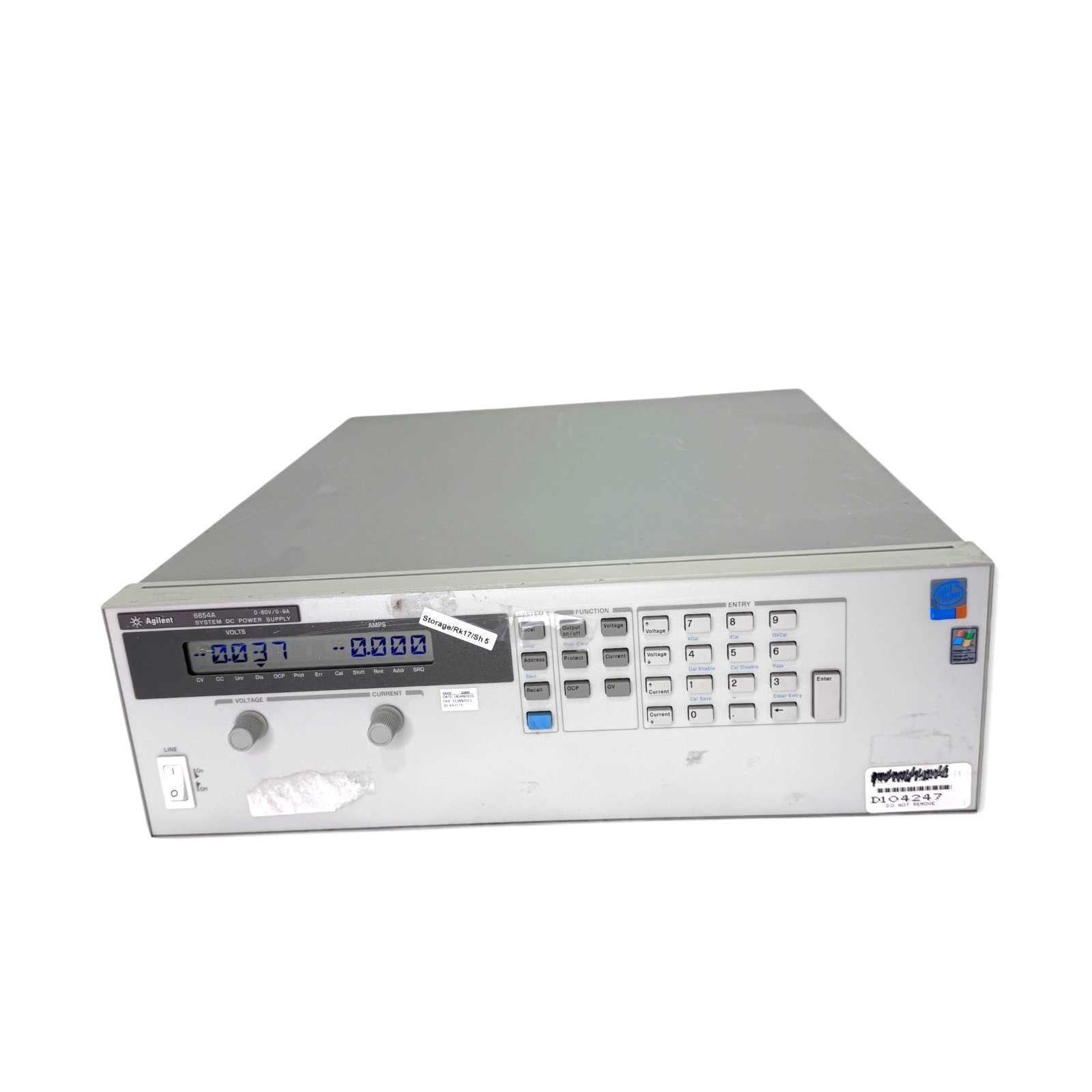 Agilent Keysight HP 6654A System DC Power Supply 0-60V 0-9A 540W GPIB  Power On