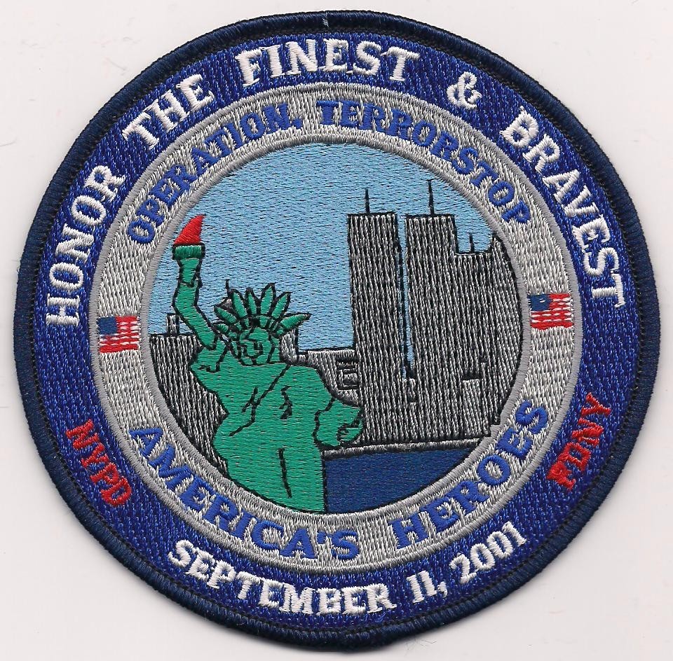 New York City FDNY OPERATION TERRORSTOP "FDNY-NYPD", NY (4.5" round) fire patch