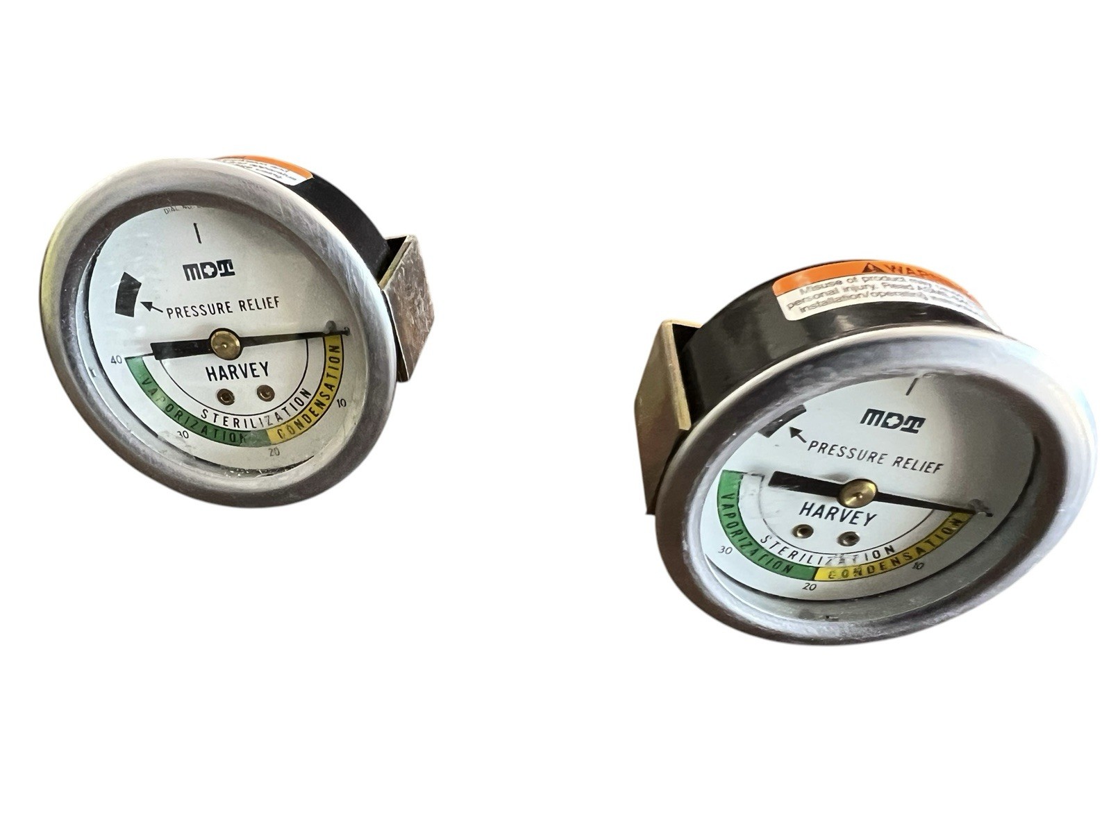 Lot Of 3 Harvey MDT Pressure Relief Gauges Dental
