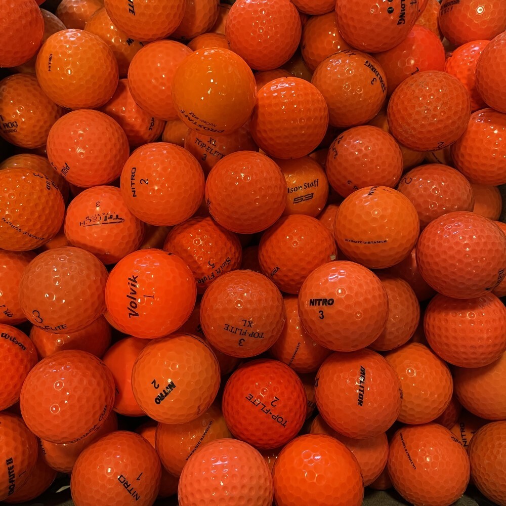 Assorted Brands Orange Mix AAA 36 Used Golf Balls 3A