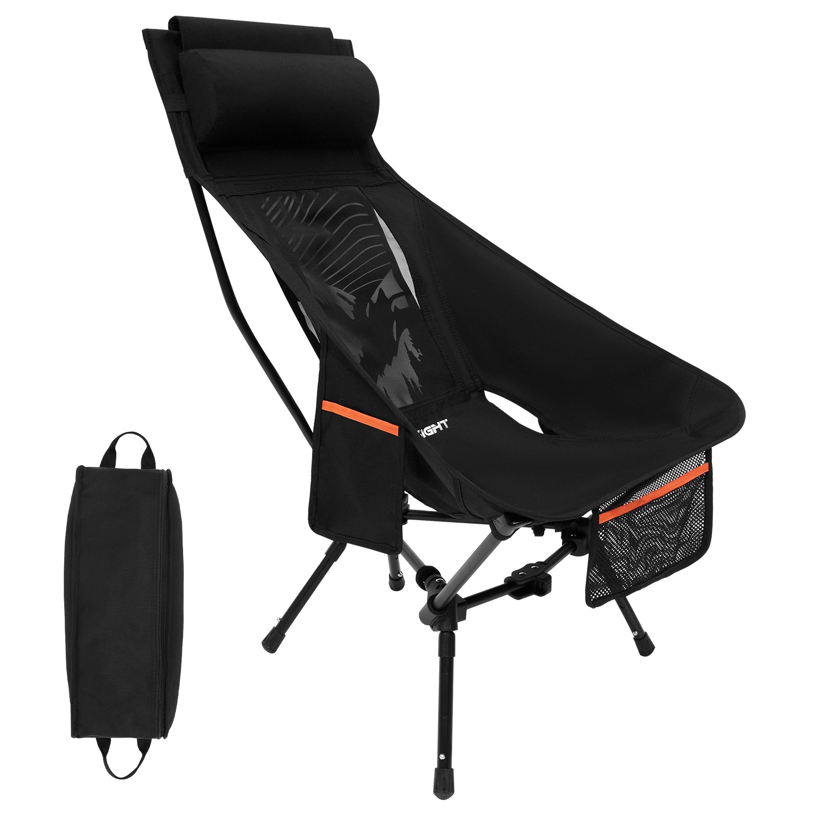 NOVSIGHT Portable Camping Chair Heavy Duty Folding for Beach Fishing Picnic Trip
