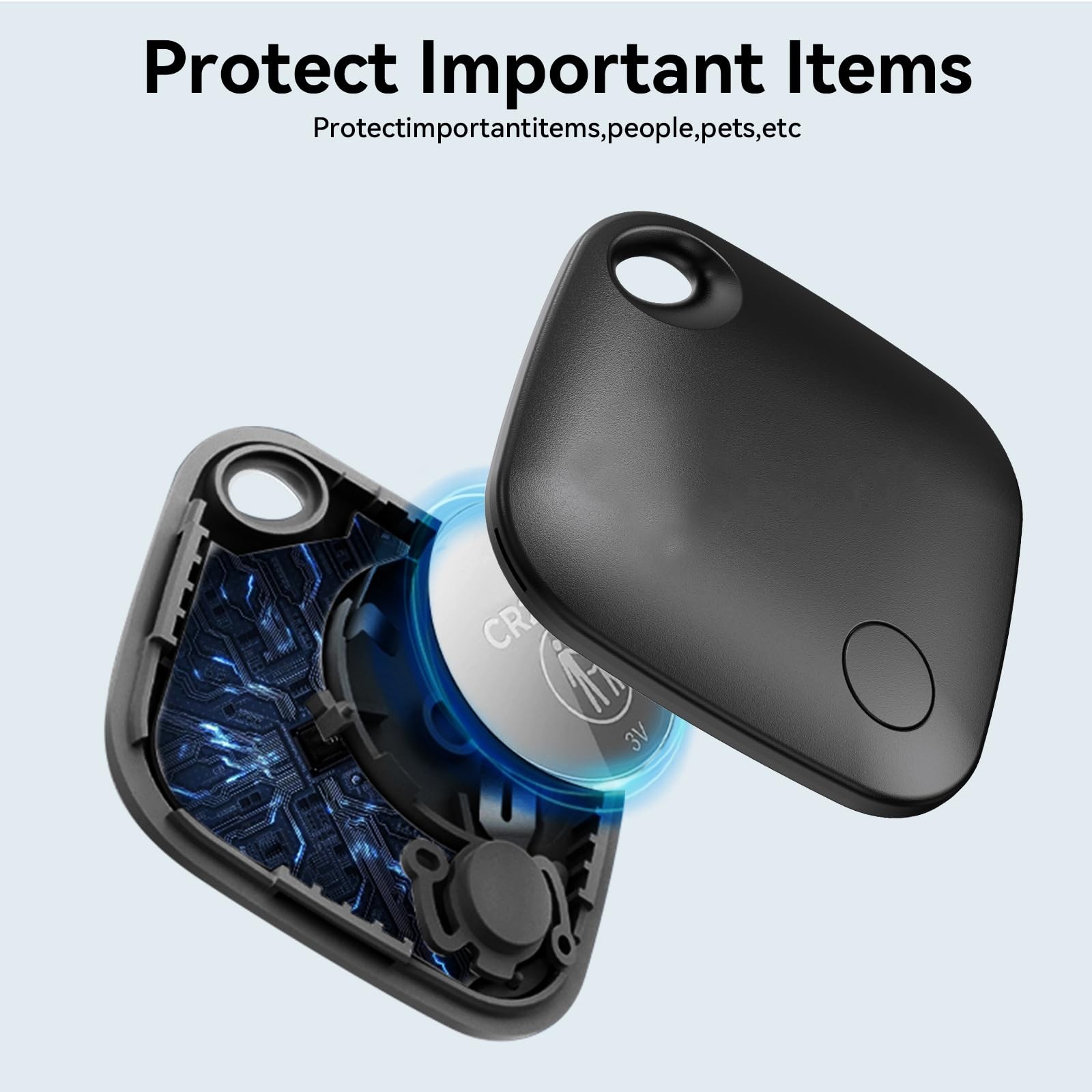 2 Pack Android,Luggage Tracker Tags for Android Works with Google Find Hub App