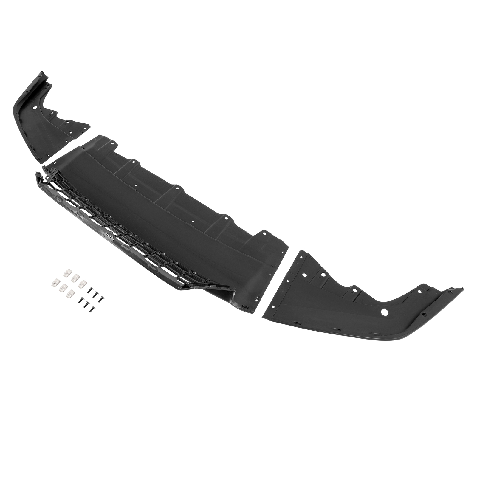 Front Bumper Grille Textured Black Plastic For 2017-2019 Honda Civic Hatchback
