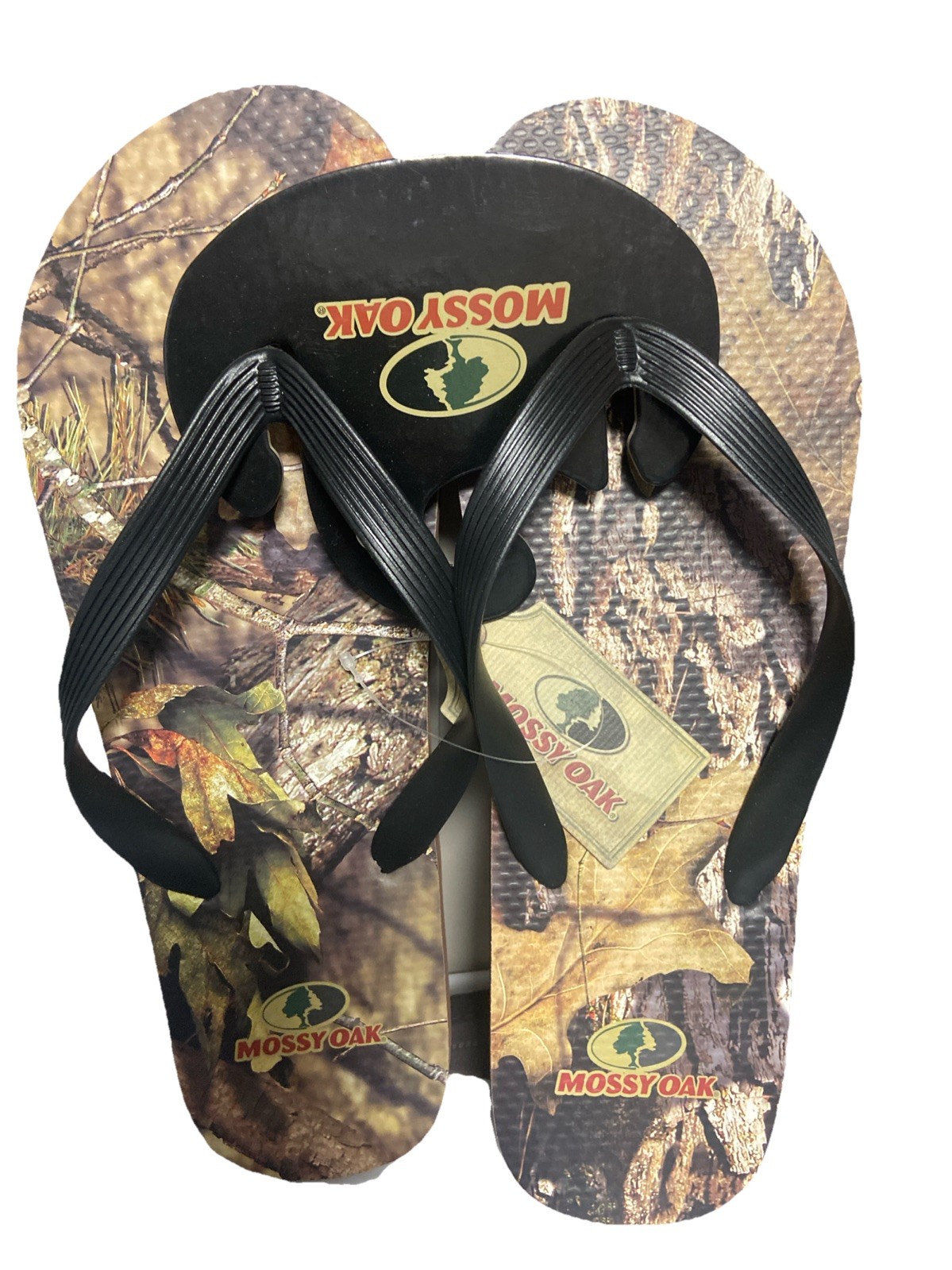 Mossy Oak Licensed Men’s Flip Flops Sandals Green Camo Size Large (11) NWT
