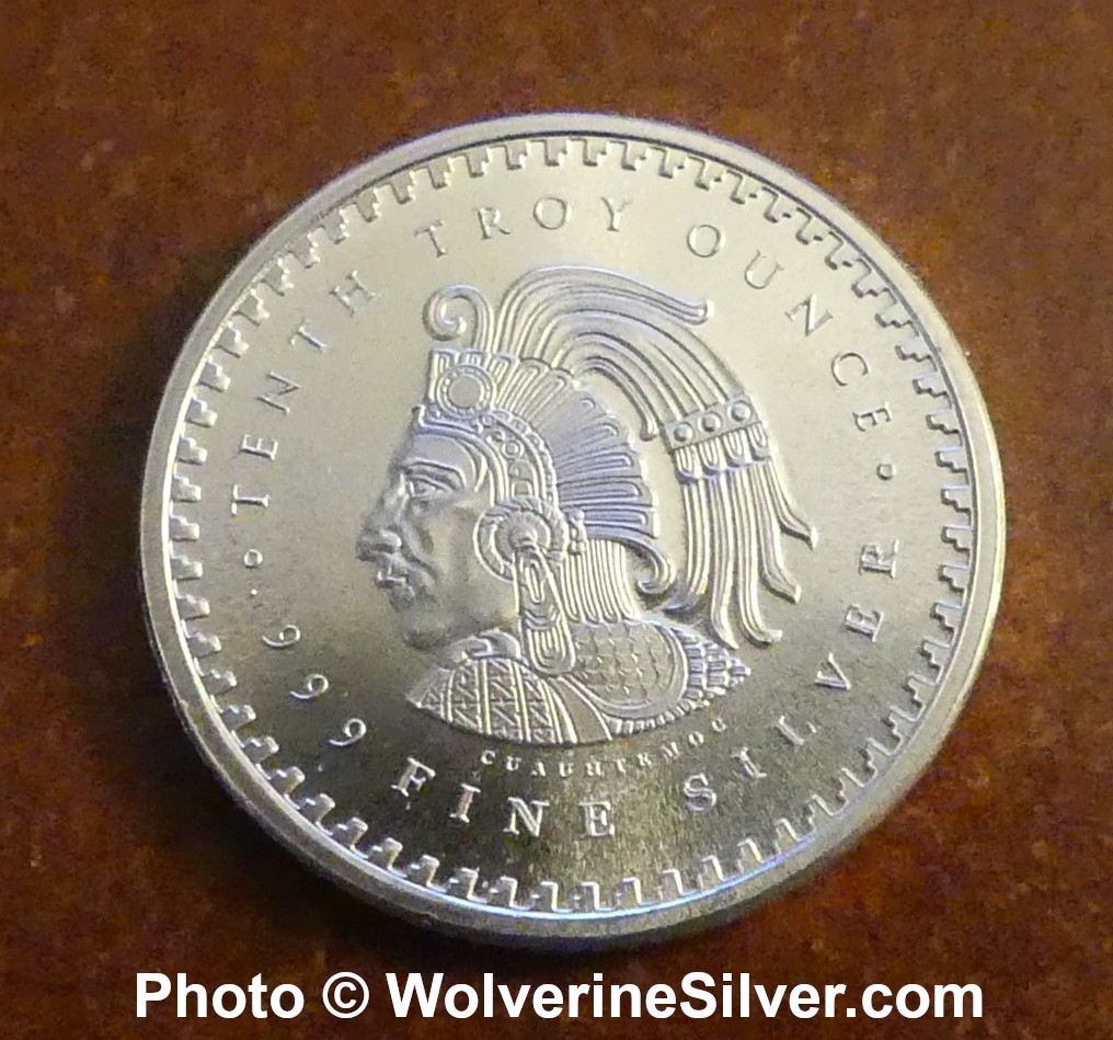 1/10 Oz Silver Round Aztec - Mint Authentic (See Receipt) - Multi Discount!