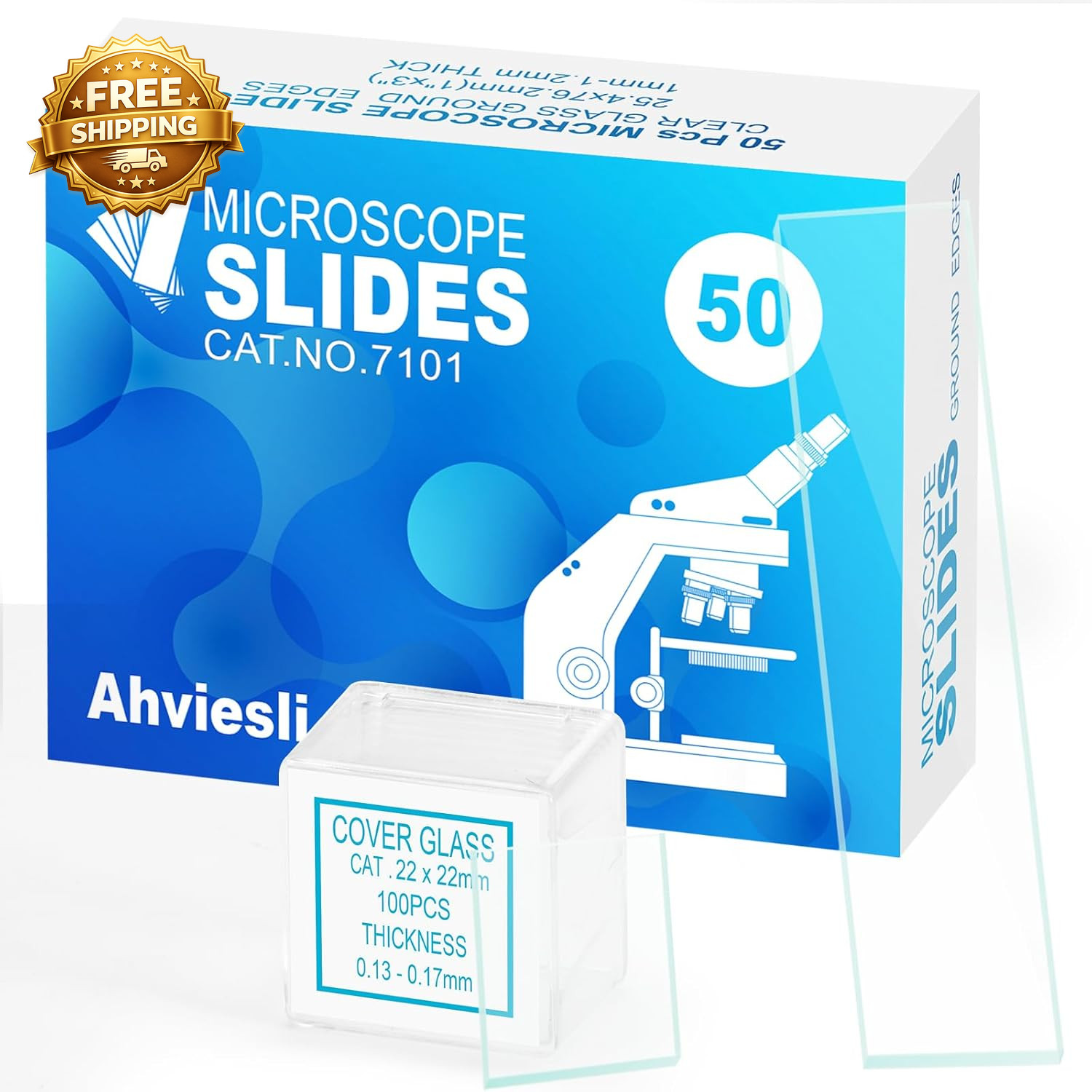 Microscope Slides and Covers Kit  50 Blank Pre Cleaned Glass Slides for Microsc