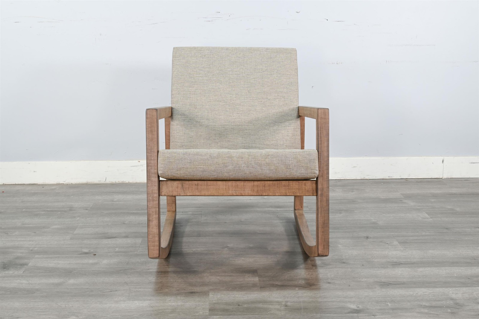 Sunny Designs Morgan Fabric Upholstered Rocking Chair in Gray