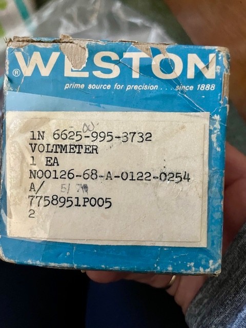 Weston DC Voltmeter model 1511 MIC AMM